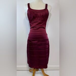 BCBGMaxAzria‎ burgundy bandage dress,